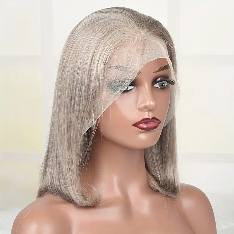 Front Lace Wig Women's Mid-length Short Straight Hair
