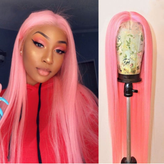 High temperature silk chemical fiber front lace wig hood